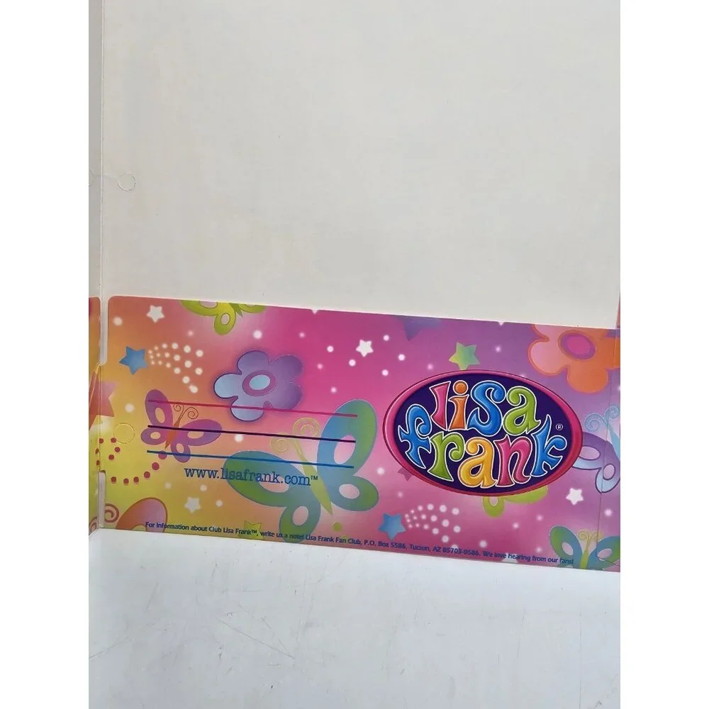 Vintage Lisa Frank Angel Girl With Cat Folder Y2K Rainbow